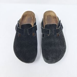 Birkenstock Bosron Black Suede Clogs